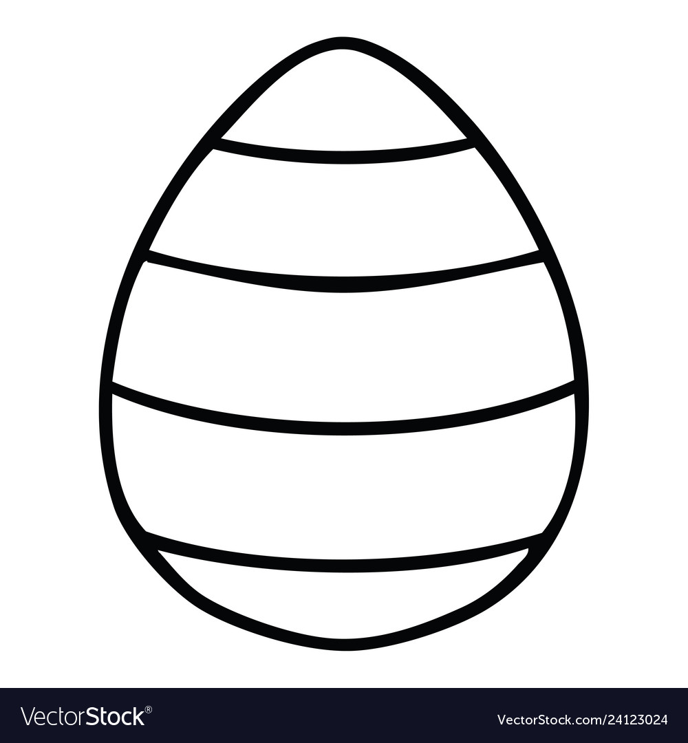 Quirky Line Drawing Cartoon Easter Egg Royalty Free Vector