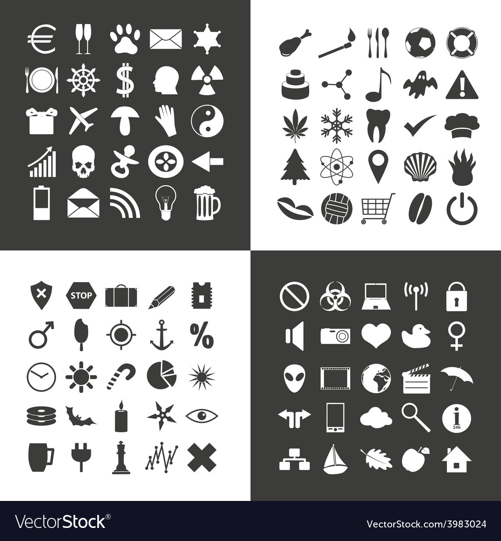 Set of 100 various general icons for your use