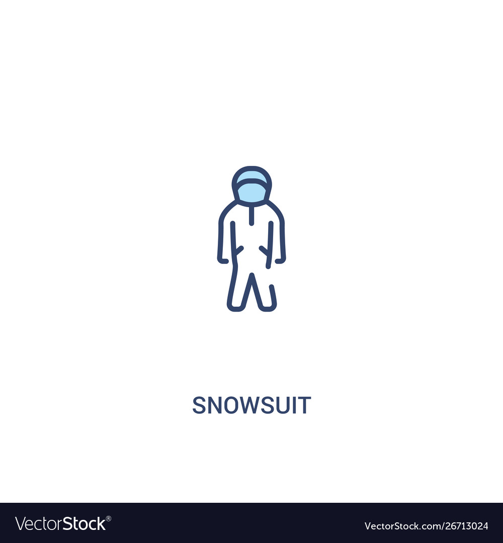 Snowsuit concept 2 colored icon simple line