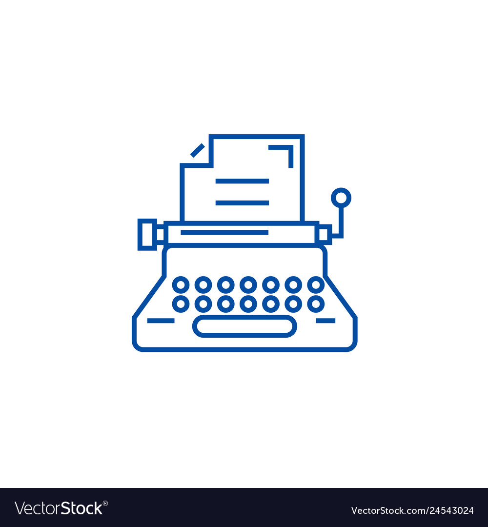 Typewriterwriterwritingcopywriting line icon