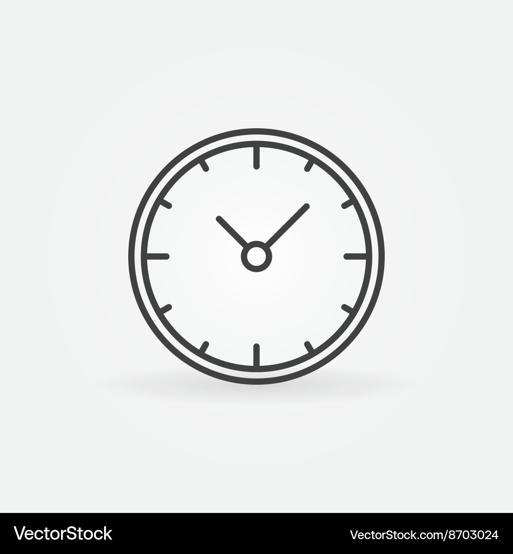 Wall clock icon Royalty Free Vector Image - VectorStock