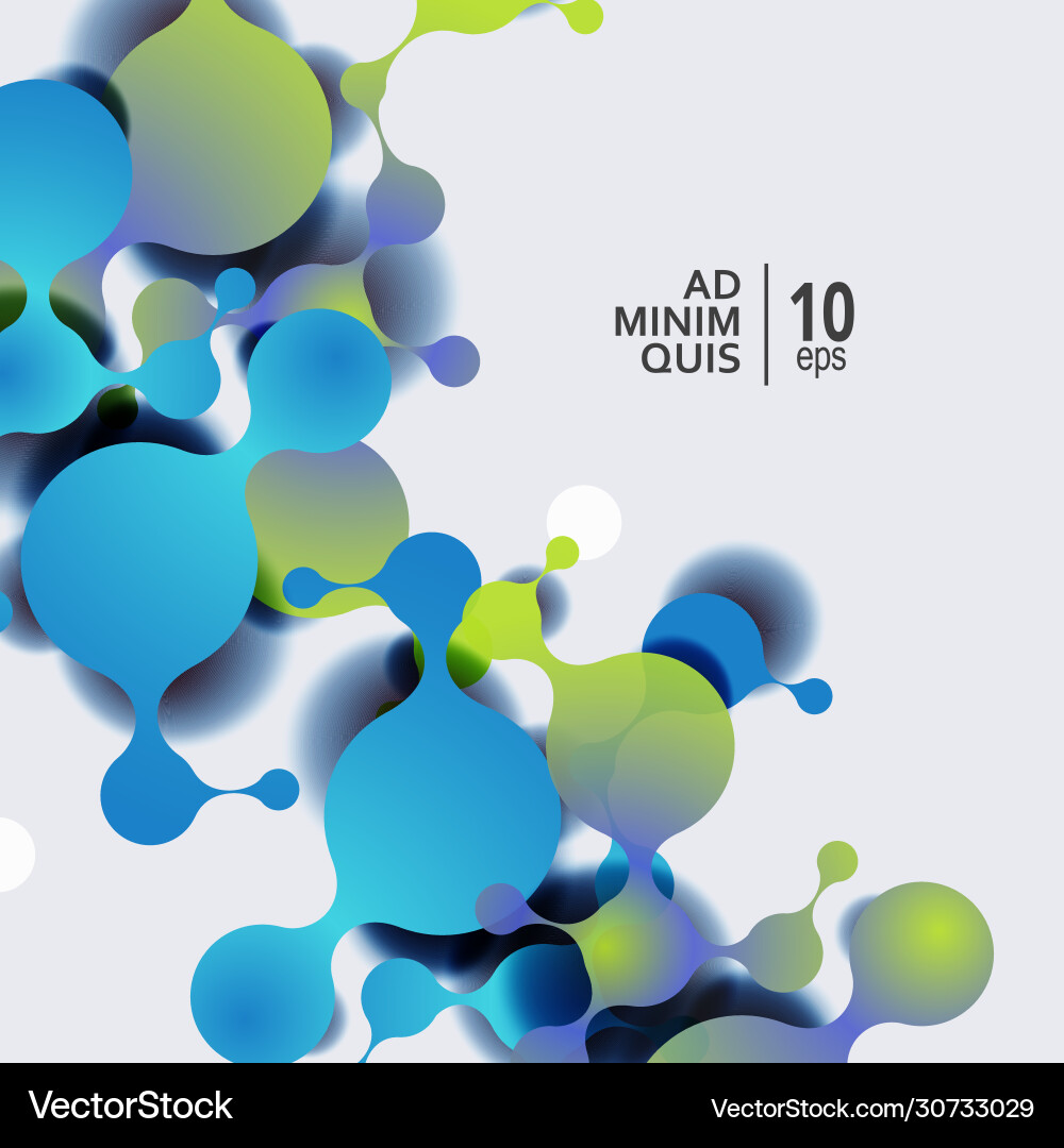 Abstract molecules background with cells Vector Image