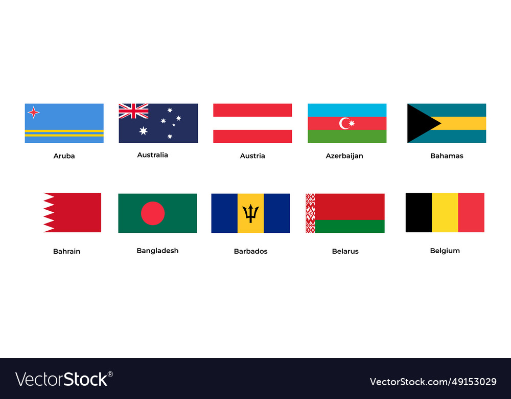 Countries national flag Royalty Free Vector Image