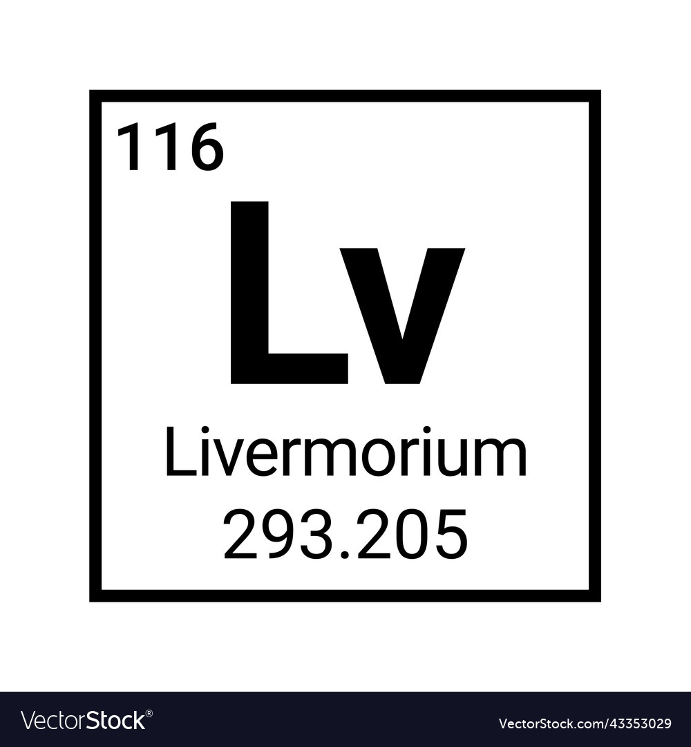 Livermorium science periodic table element Vector Image