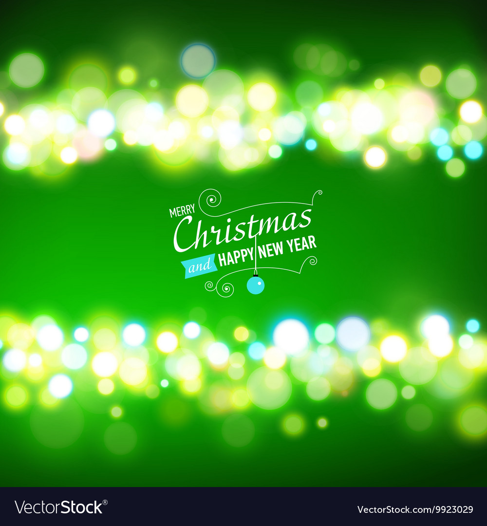 Merry christmas background with bokeh lights