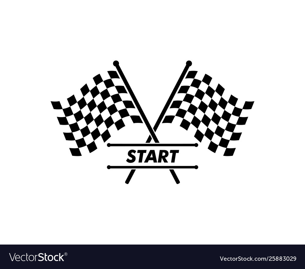 Racing flag icon automotif Royalty Free Vector Image