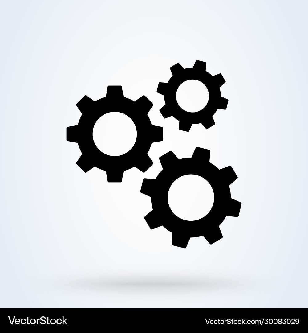 Settings icon with additional gears Royalty Free Vector