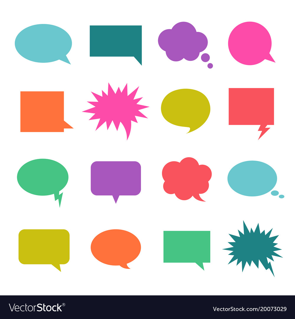 Talk color bubble Royalty Free Vector Image - VectorStock