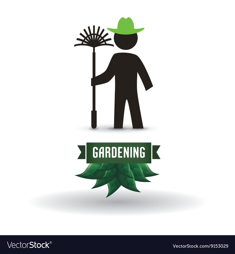 Worker design gardening icon white background