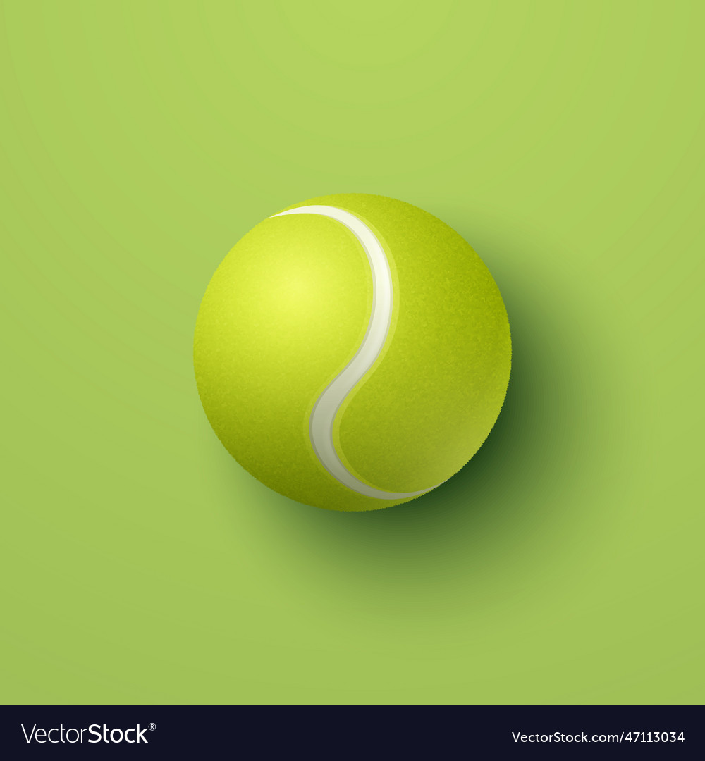 3d realistic green textured tennis ball Royalty Free Vector