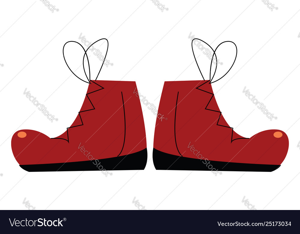 A pair red shoes or color Royalty Free Vector Image
