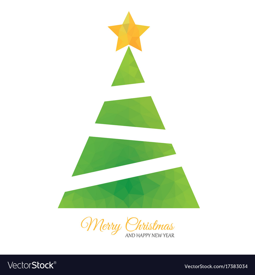 Card christmas tree Royalty Free Vector Image - VectorStock