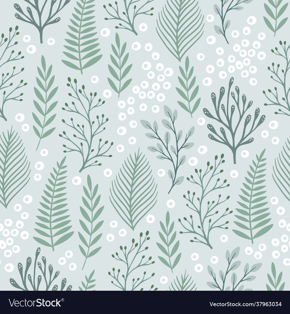 Garden flower plants botanical seamless pattern