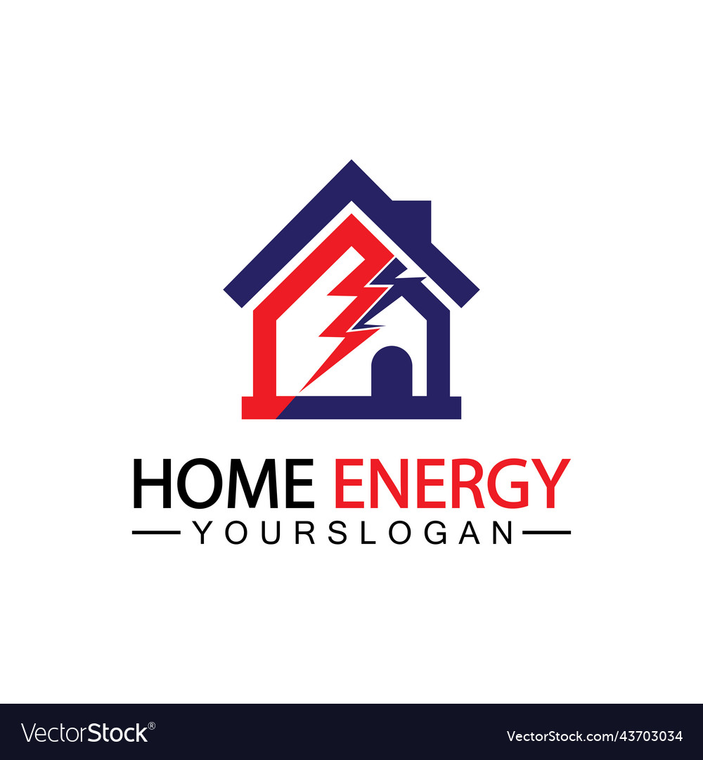 Home power energy logo icon symbol design Vector Image