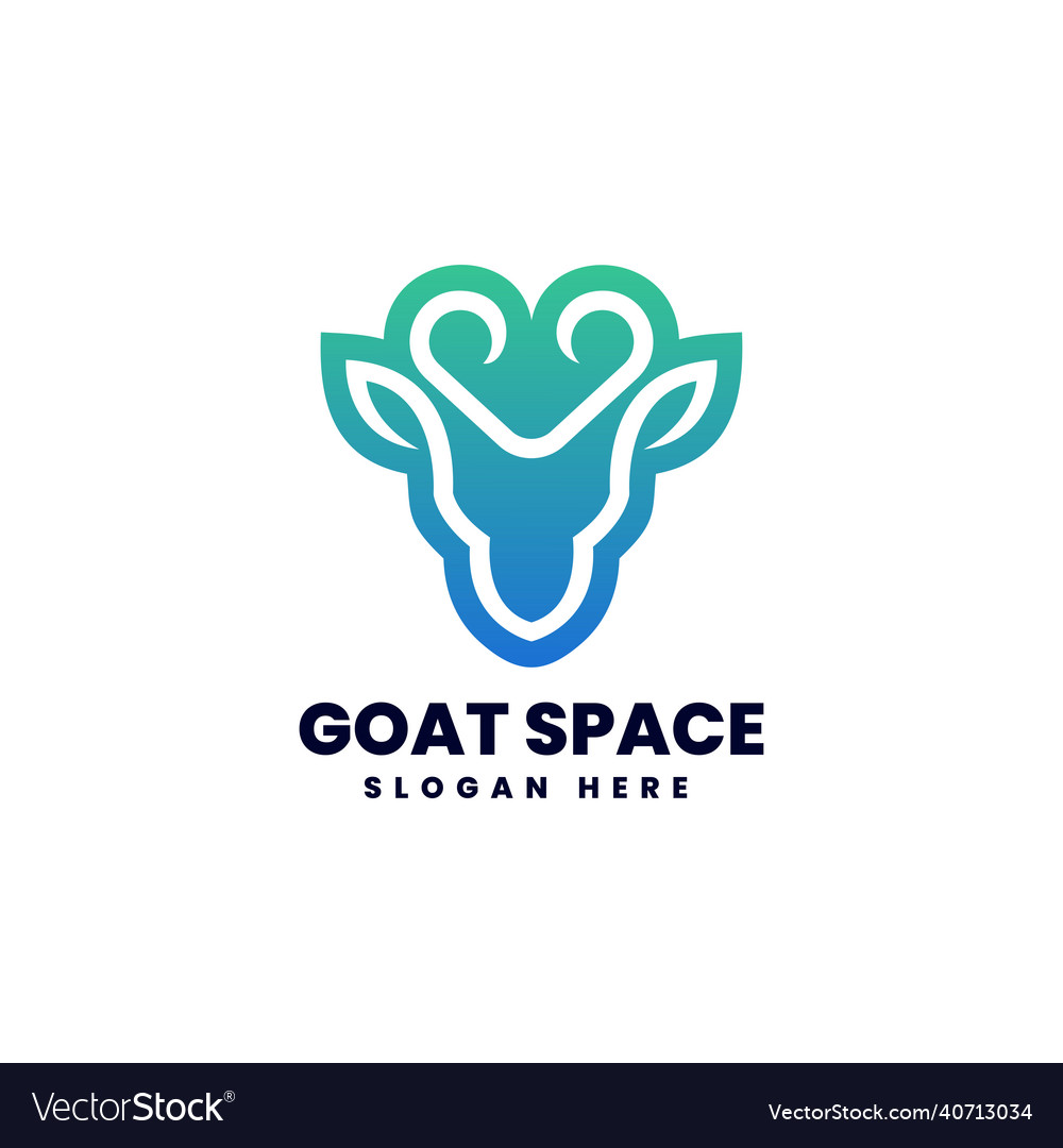 Logo goat gradient line art style