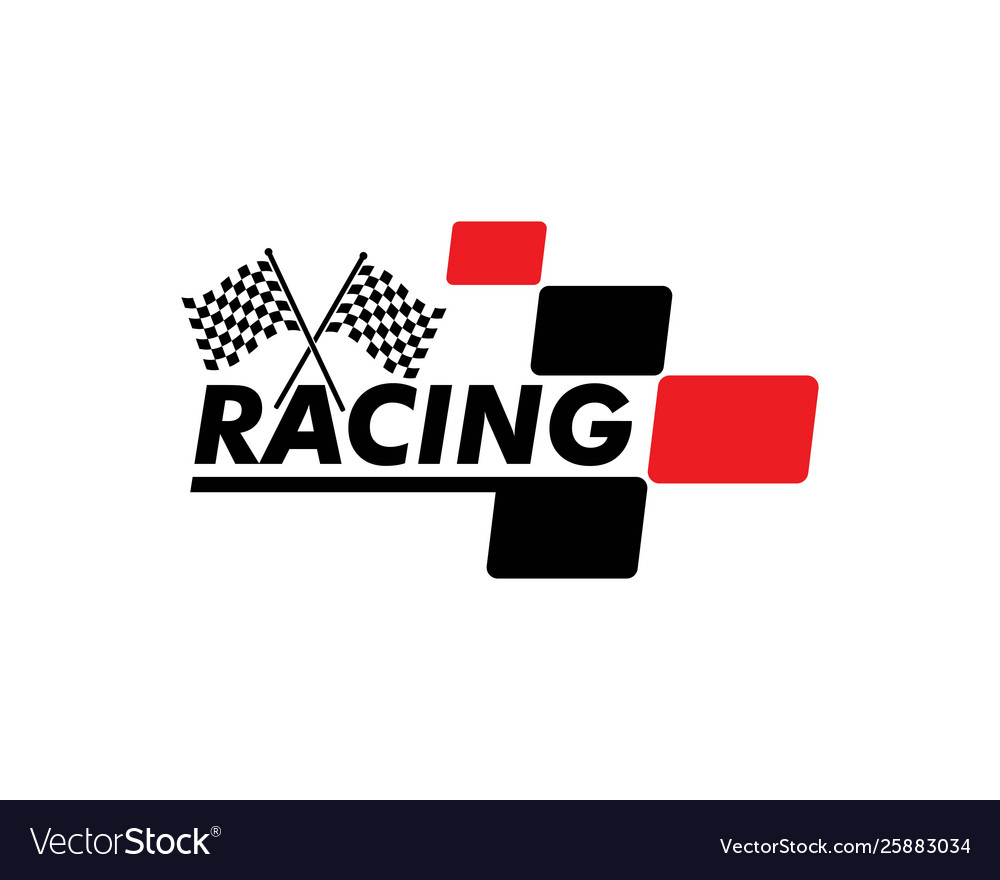 Racing flag icon automotif Royalty Free Vector Image