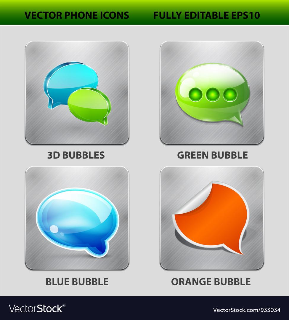 Speech bubble icon set