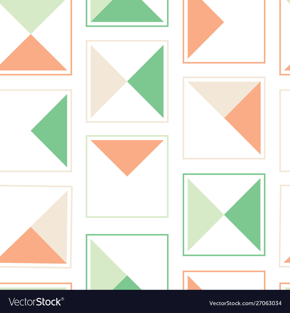 Triangle block seamless pattern Royalty Free Vector Image