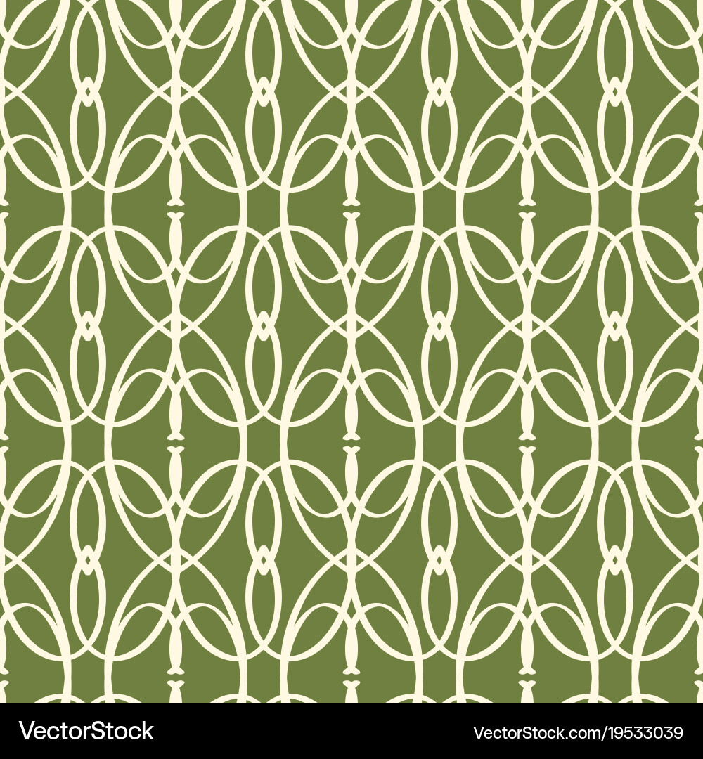 Abstract seamless green elements pattern Vector Image
