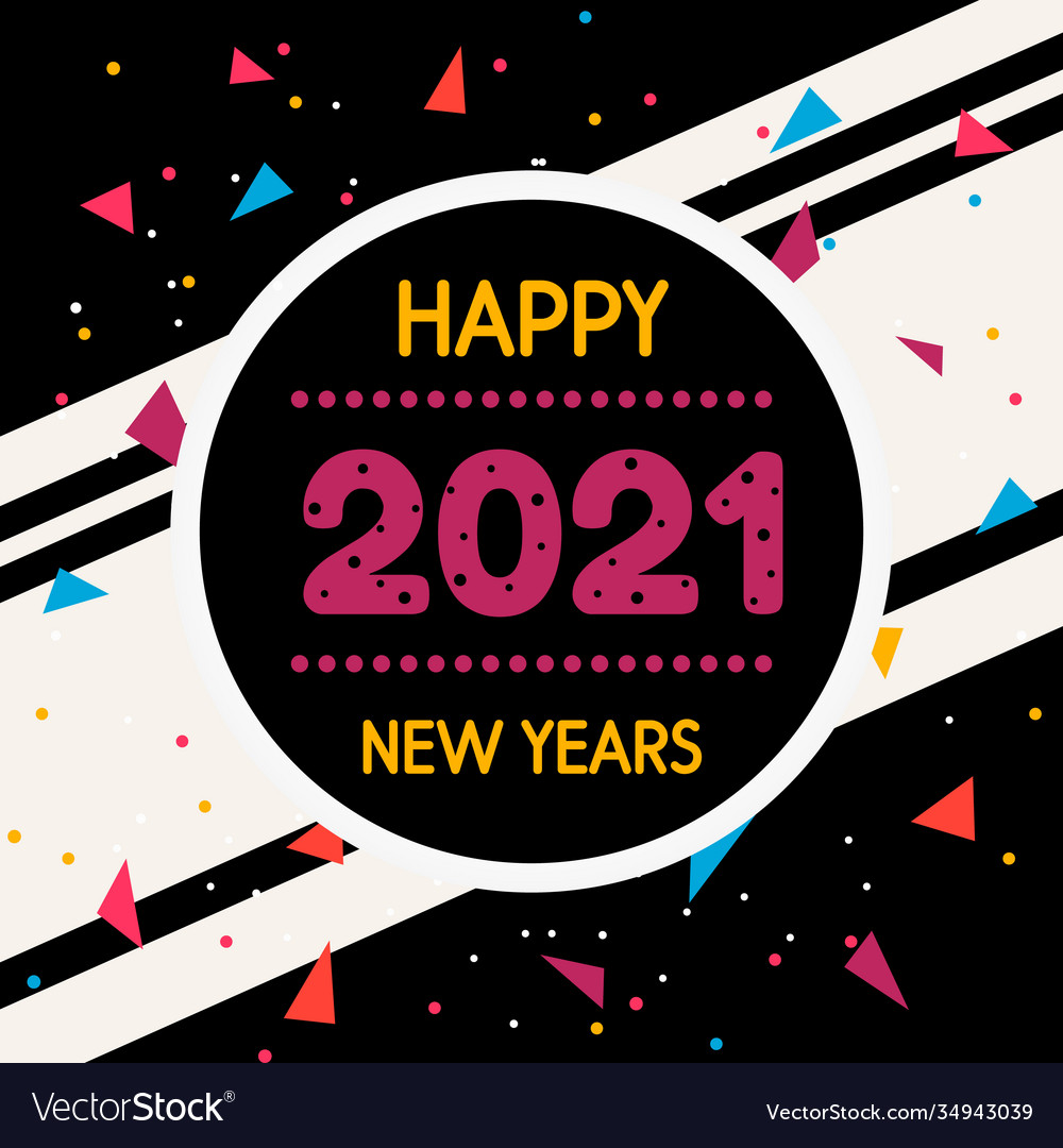 Happy new year 202 on dark background Royalty Free Vector