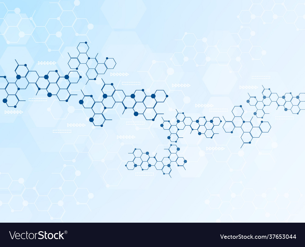 Abstract molecules medical background