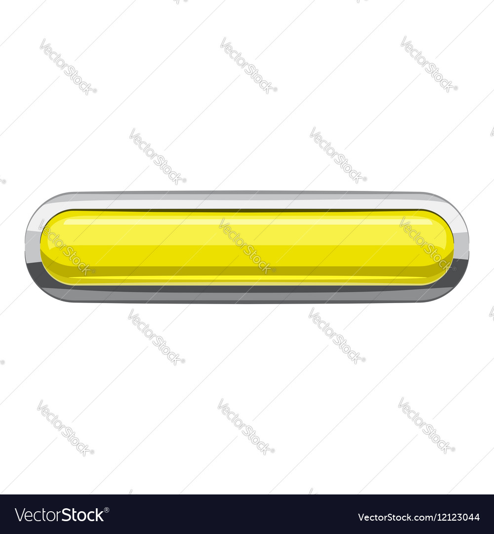 Citron rectangular button icon cartoon style Vector Image