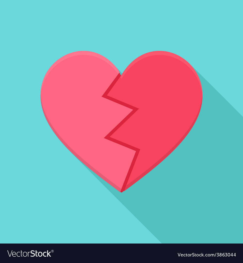 Crushed heart Royalty Free Vector Image VectorStock