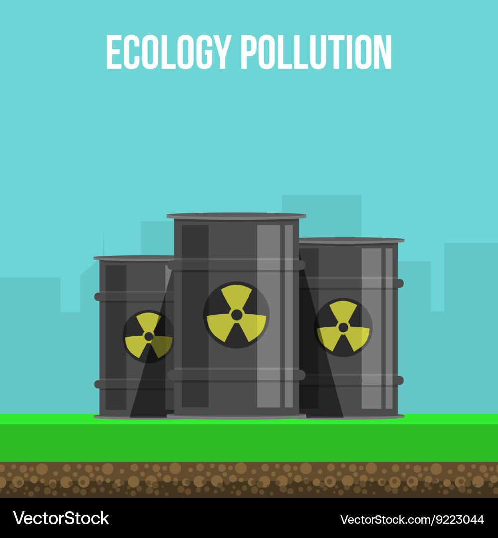 Environmental pollution poster Royalty Free Vector Image