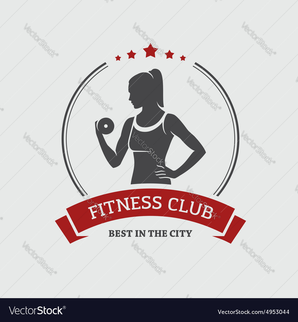 Girl with dumbbell Royalty Free Vector Image - VectorStock