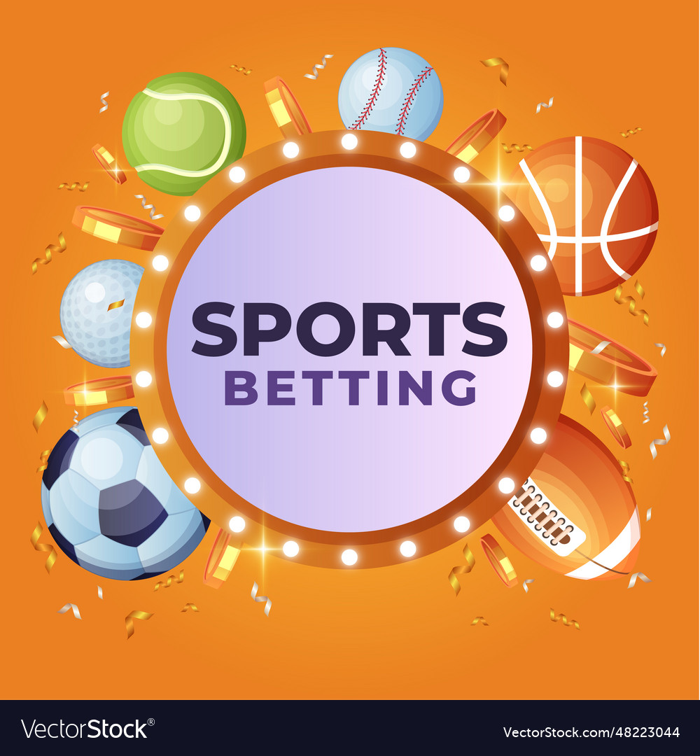 Gradient sports betting posts isolated on white Vector Image