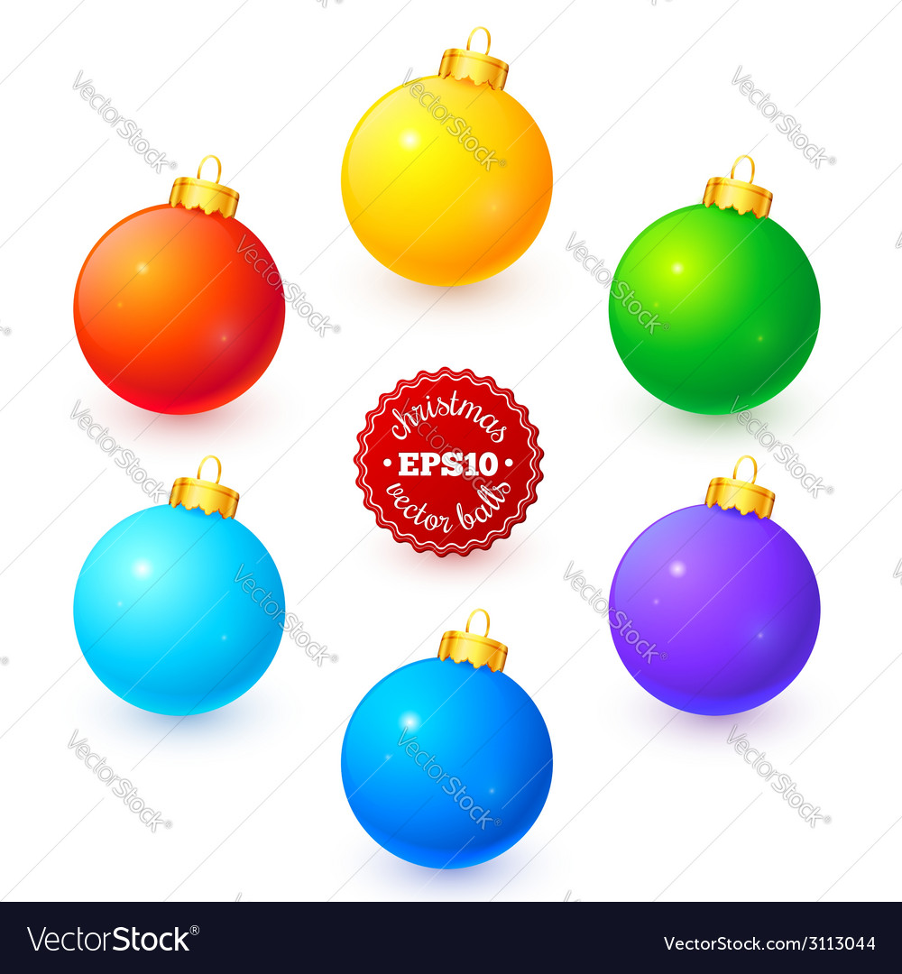 rainbow christmas balls