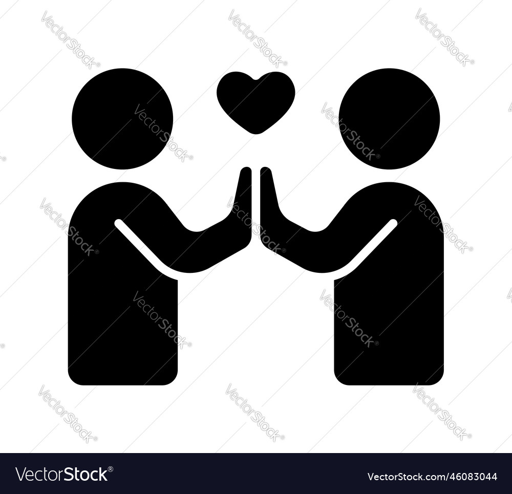 Silhouette person icon love couple