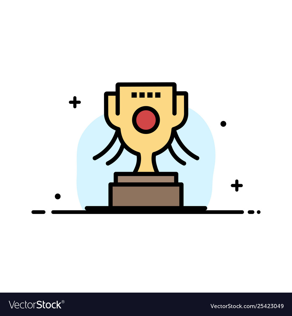 Award cup ireland business flat line filled icon