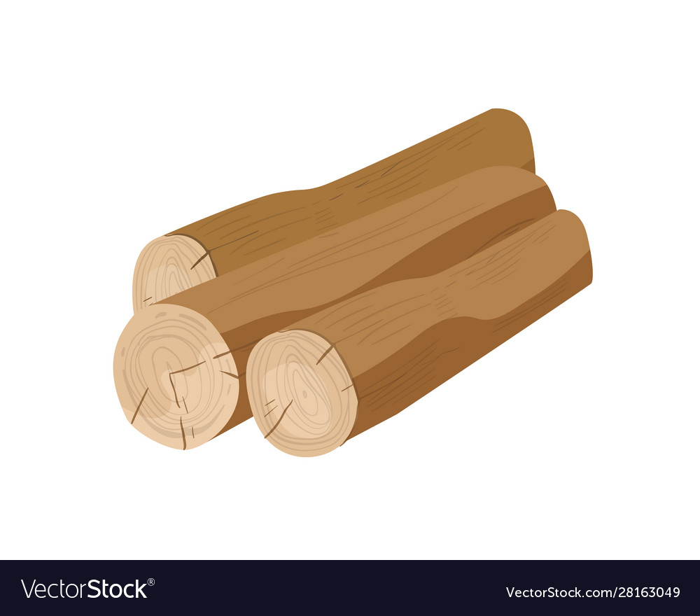 Brown tree trunks flat wooden