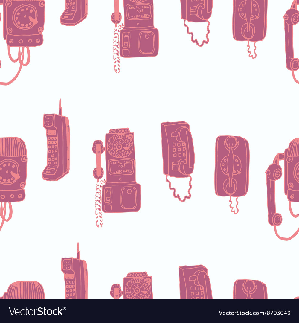 Call me baby seamless pattern Royalty Free Vector Image