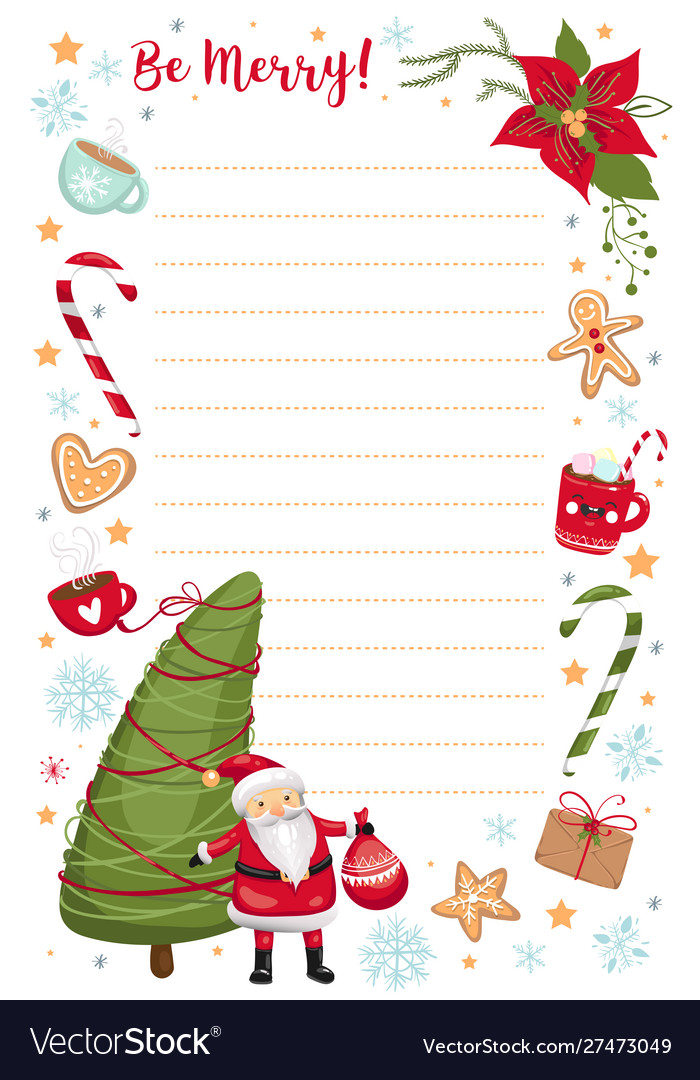 Christmas and new year planner organizer template Vector Image