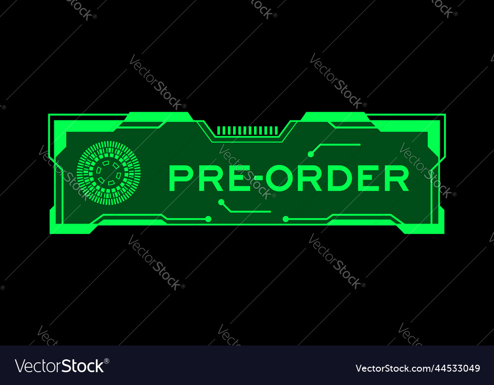 Green color of futuristic hud banner that have