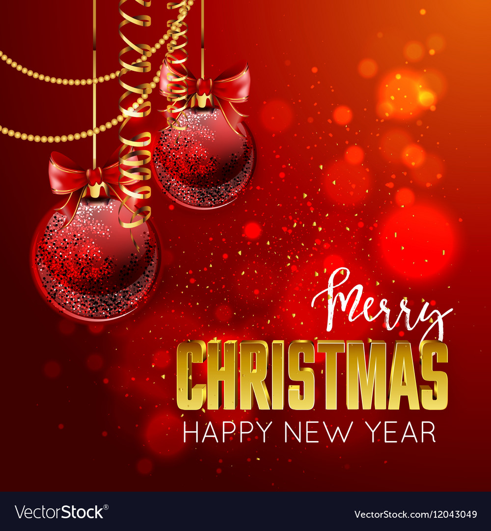 Merry Christmas and happy new year design template