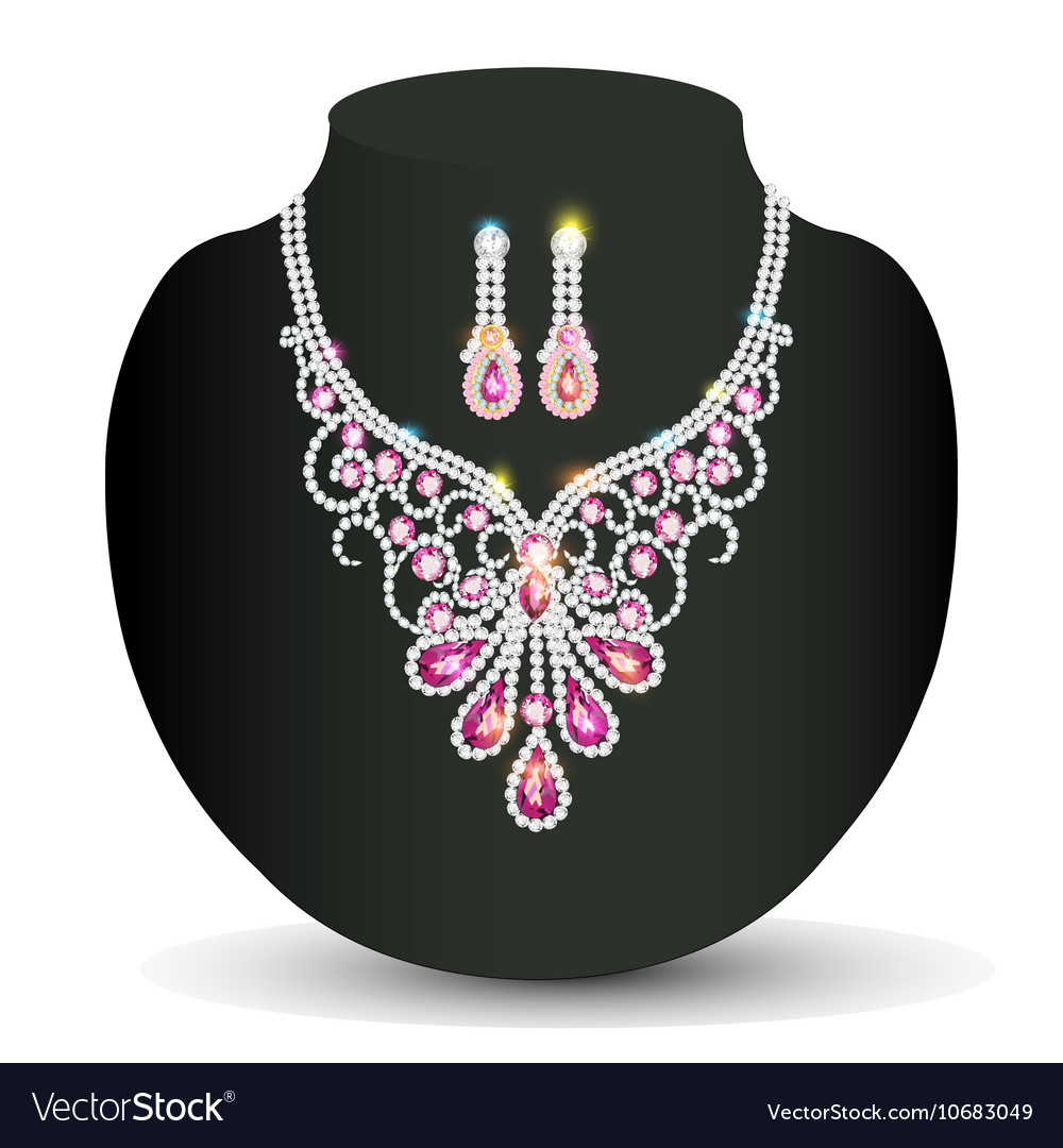 pink wedding necklace