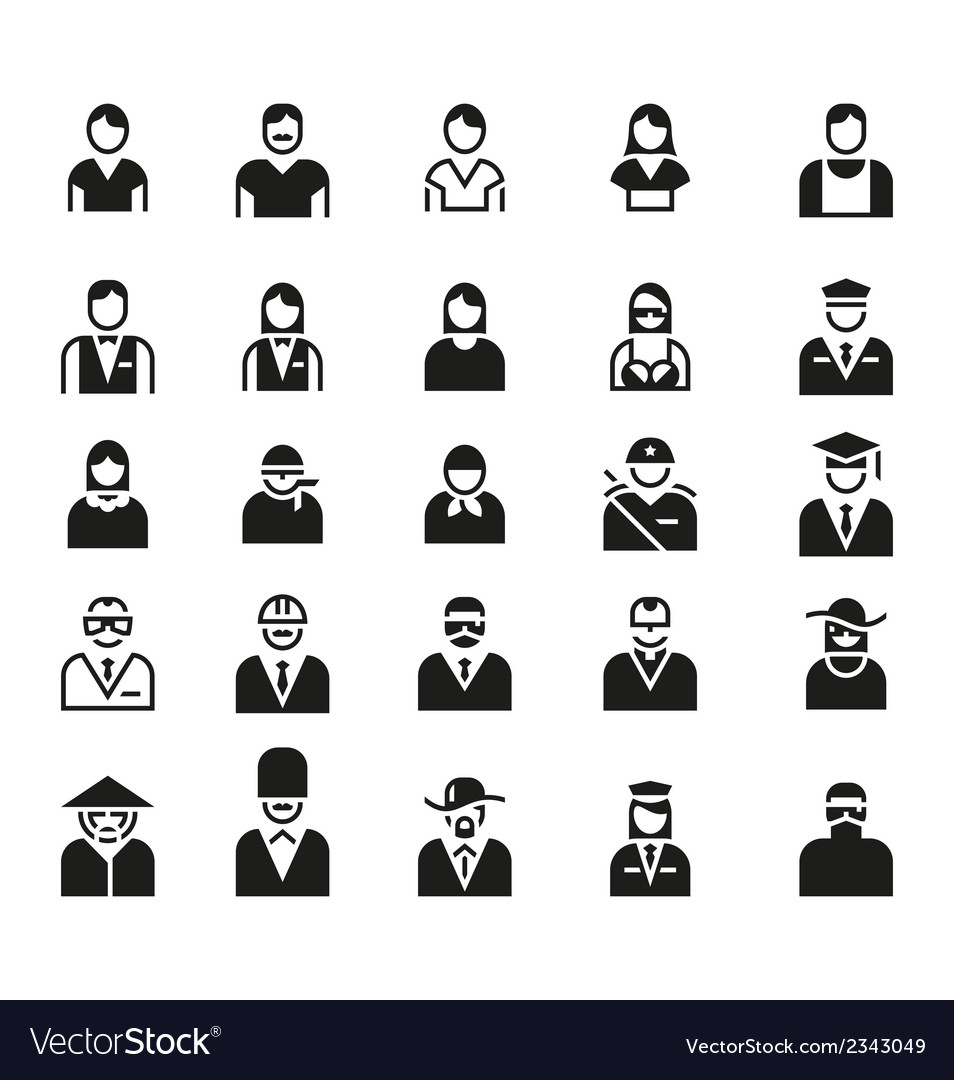 People icon symbol logo set