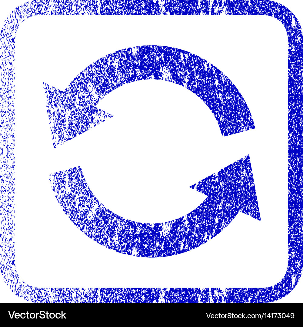 Refresh framed textured icon Royalty Free Vector Image