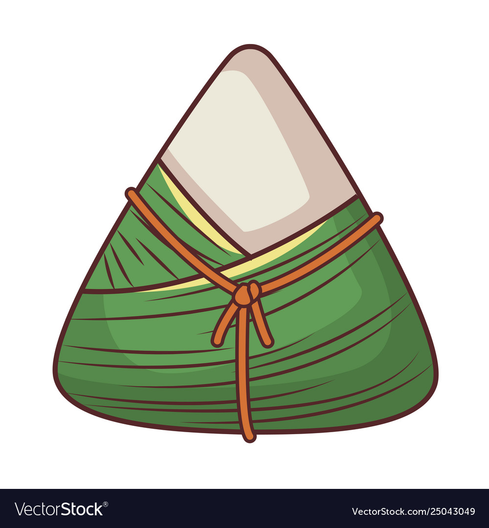 Rice dumpling food Royalty Free Vector Image - VectorStock