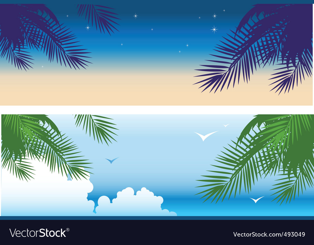 Tropical banners Royalty Free Vector Image - VectorStock