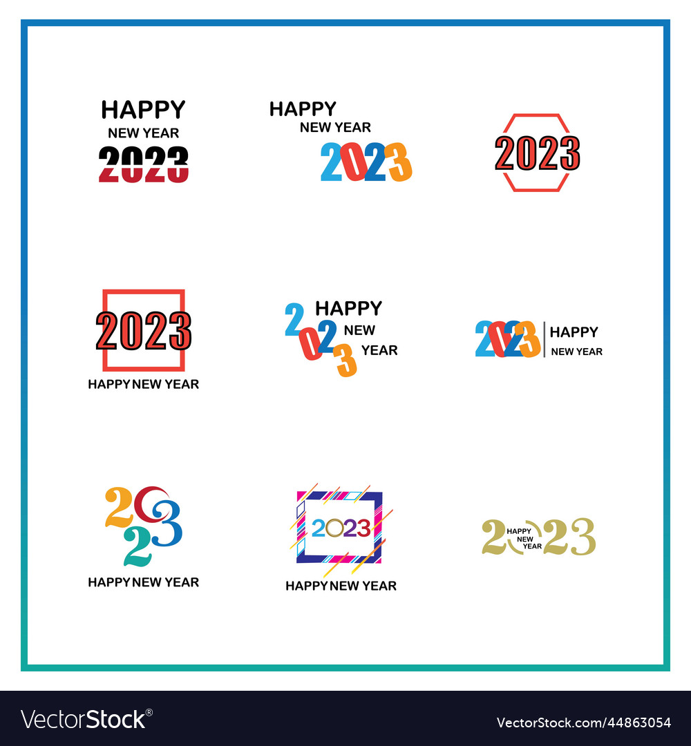 Happy new year 2023 design template Royalty Free Vector