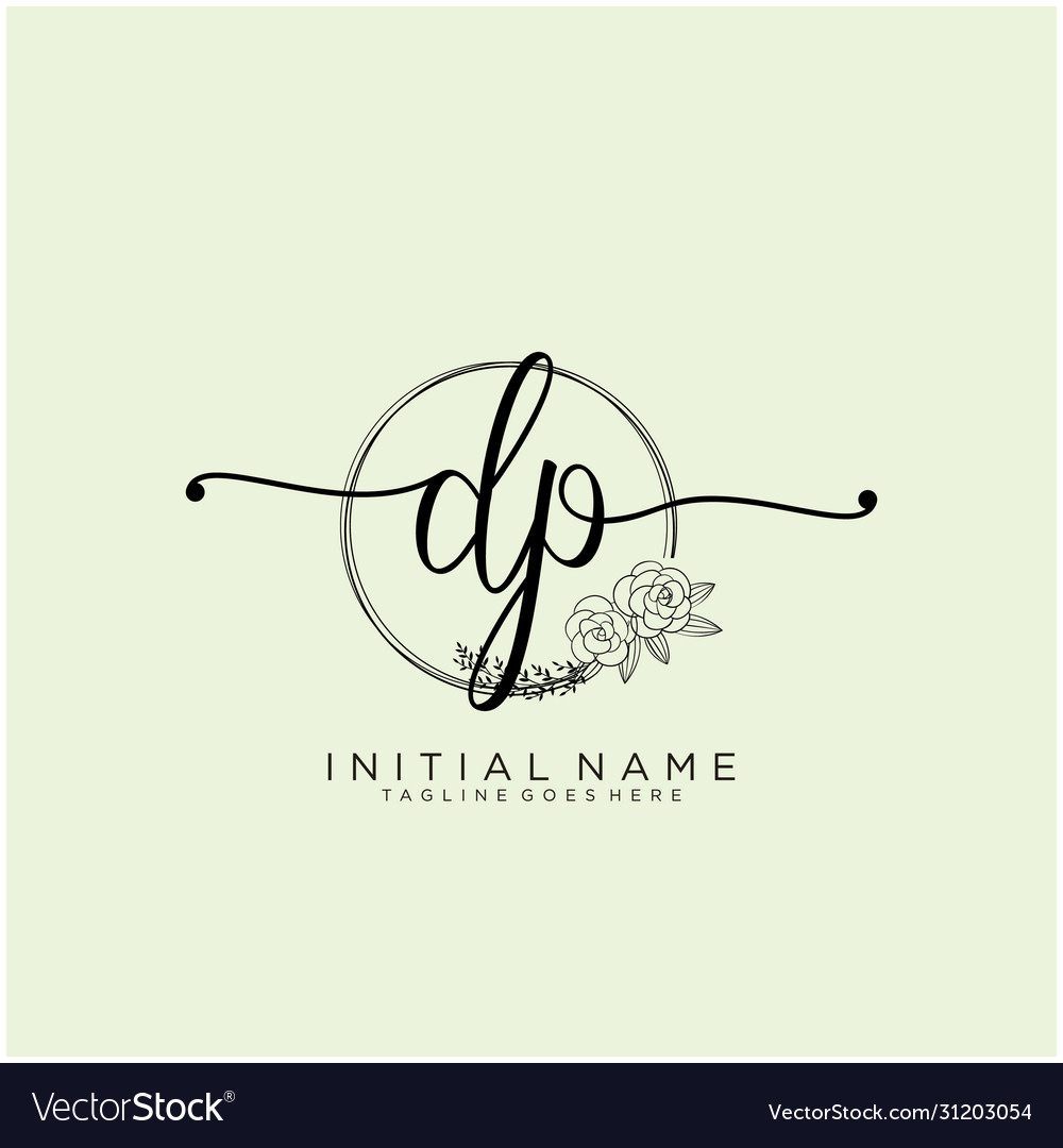 Letter initial dp beauty monogram and elegant Vector Image