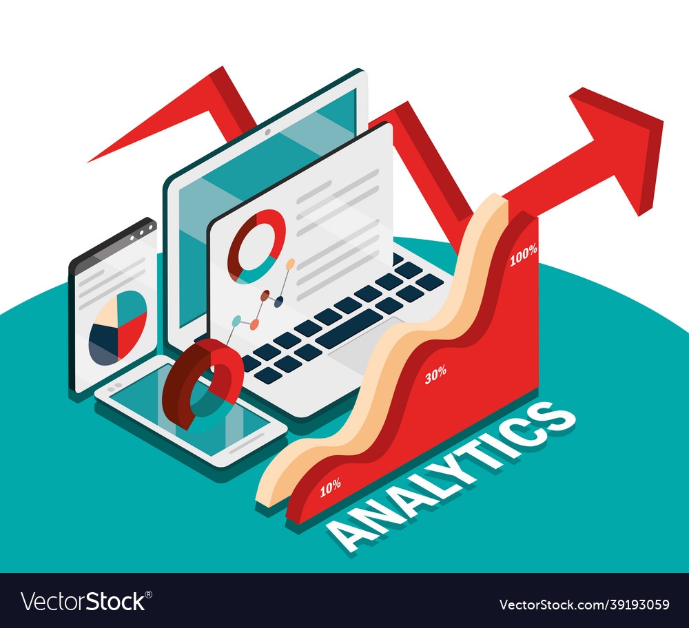 Data analysis for website Royalty Free Vector Image