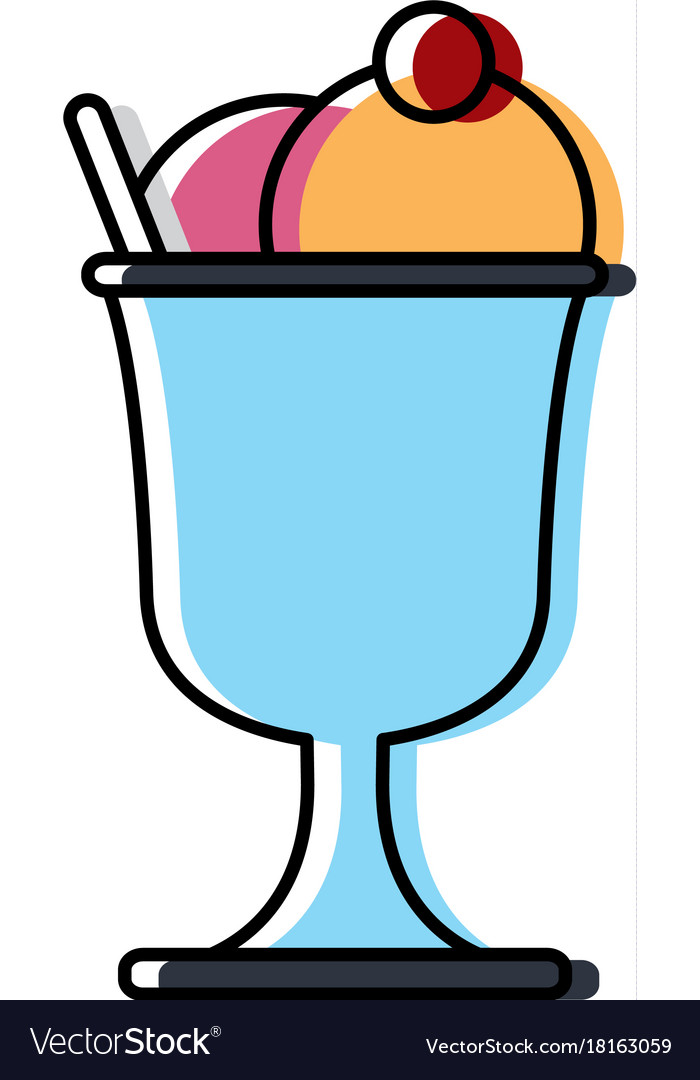 Ice cream cup Royalty Free Vector Image - VectorStock