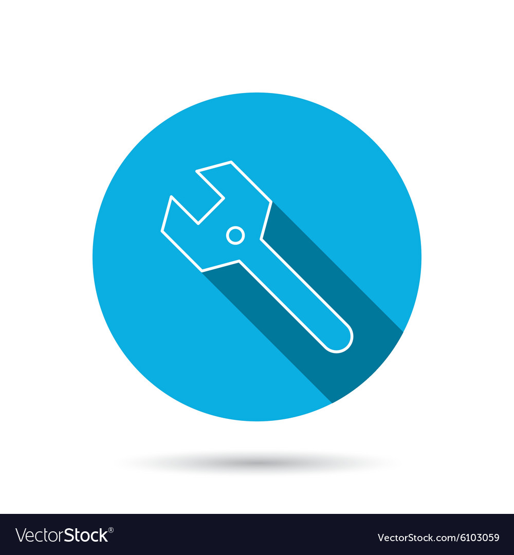 Wrench key icon repair tool sign Royalty Free Vector Image