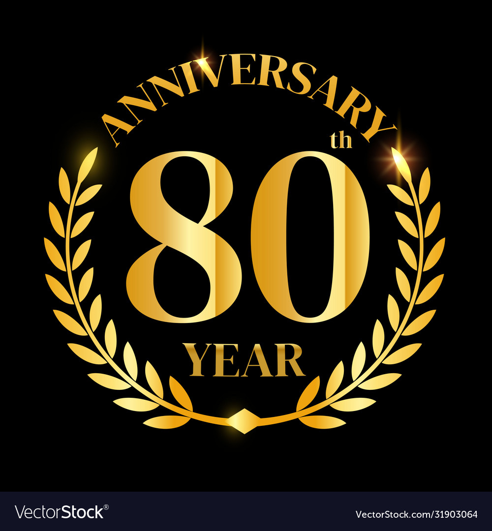 80th-golden-anniversary-logo-royalty-free-vector-image