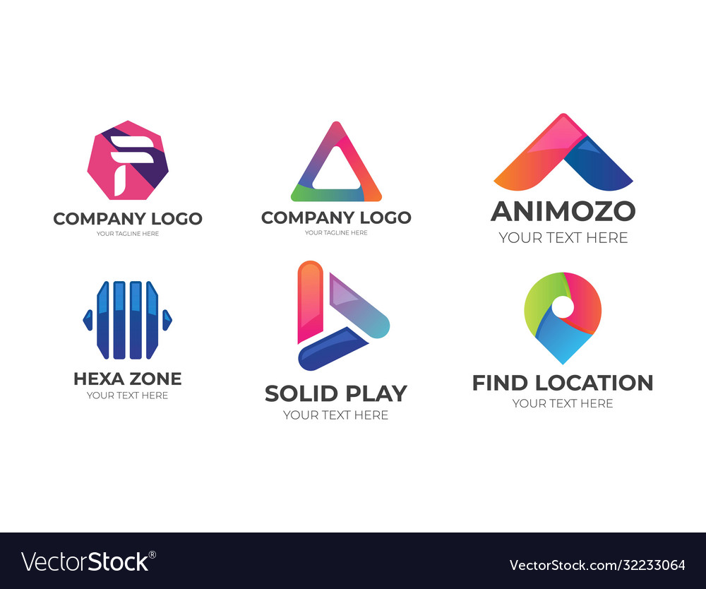 Abstract logo design set